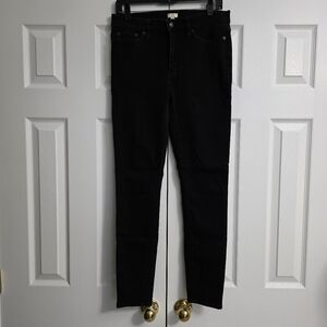 J Crew Stretch Skinny Jeans Black Womens Size 30